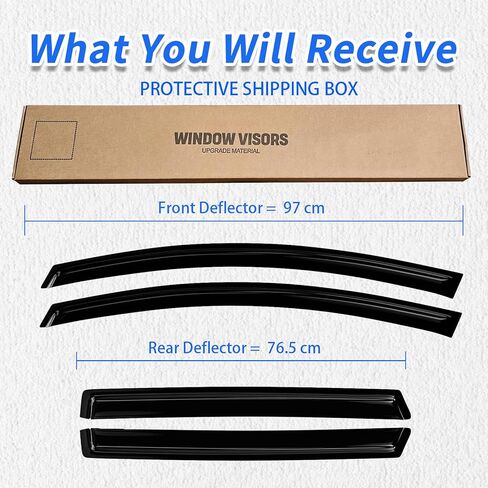 Rain Guards fit 14-19 Ford Fusion 2015 2016 2017 2018 4PC Window Visors Vent Shade Deflector in Kuwait