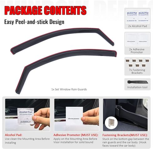 IKON MOTORSPORTS in Channel Window Visors Compatible with 2004-2015 Nissan Titan Extended/King Cab, Acrylic Black Rain Guards, Side Window Wind Deflectors 2PCS in Saudi Arabia