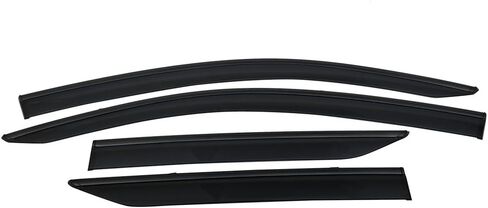 IKON MOTORSPORTS，Window Visor Compatible with 2017-2022 Toyota C-HR, Injection Polycarbonate with Black Chrome Trim 4PCS Wind Deflector Rain Guard Shade, 2018 2019 2020 in Saudi Arabia