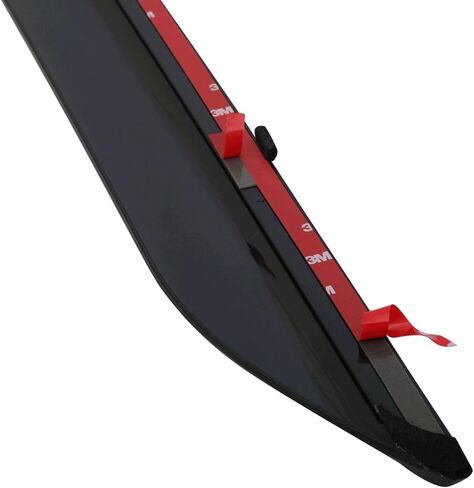 IKON MOTORSPORTS，Window Visor Compatible with 2017-2022 Toyota C-HR, Injection Polycarbonate with Black Chrome Trim 4PCS Wind Deflector Rain Guard Shade, 2018 2019 2020 in Saudi Arabia