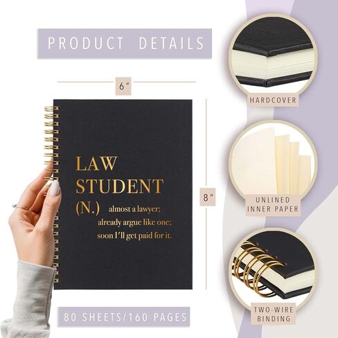 هدايا طلاب القانون من vizuzi للنساء، هدايا كلية الحقوق، هدية لطلاب القانون، أسبوع المحامي المستقبلي، دفاتر الملاحظات الحلزونية لعيد الميلاد ZXW6 in Kuwait