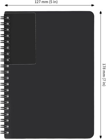JAPCHET 12 Pack 5 x 7 Inch Spiral Notebooks, Colored Paper Notebook, 100 Sheets Neon Colored Lined Paper Perforated Notebook for Home, Office in Saudi Arabia