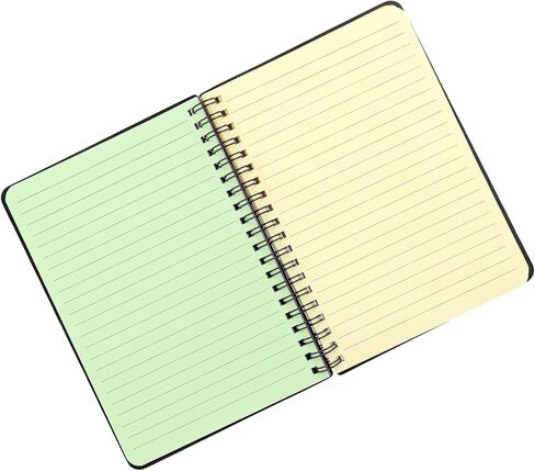 JAPCHET 12 Pack 5 x 7 Inch Spiral Notebooks, Colored Paper Notebook, 100 Sheets Neon Colored Lined Paper Perforated Notebook for Home, Office in Saudi Arabia