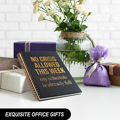 No Crisis Allowed This Week 160 Pages Hardcover Blank Spiral Notebook, Funny Work Life Humor Gifts for Work Friend, Perfect Co-Worker Gifts, Funny Boss Gifts, Office Gifts for Manager Leader in Kuwait