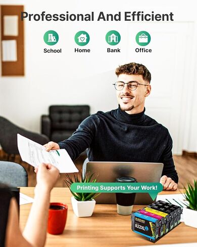 822XL Remanufactured Replacement for Epson 822XL Ink Cartridges Combo Pack for 822XL Printer Ink Epson for 822 XL T822 to use with Workforce Pro WF-3820 WF-4820 WF-4830 Printer（5 Pack） in Kuwait