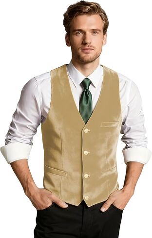 Wehilion الرجال البدلة سترة سليم صالح اللباس البدلة سترة المخملية صدرية كامل الظهر الخامس الرقبة-bk XXXL الأسود in Kuwait