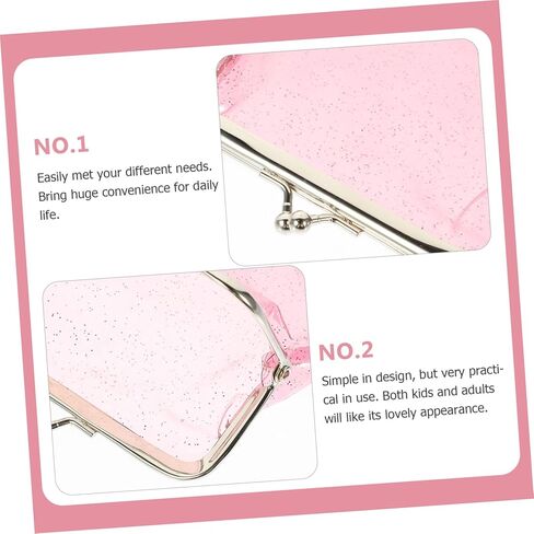 3pcs Clear Coin Purse for Women Transparent Wallets with Clasp Design Change Pouches in White Purple Pink Compact Organizer for Cash Coins Earphones in Saudi Arabia