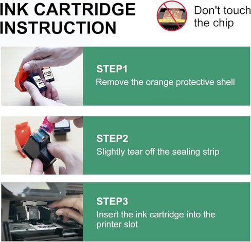 ZIPRINT 63XL Black Ink Cartridges Replacement for Hp Ink 63 63XL Black Ink Cartridges Compatible with HP Officejet 3830 4650 5255 5258 Envy 4520 4512 DeskJet 3630 2130 1112 Printer,2 Pack Black in Kuwait