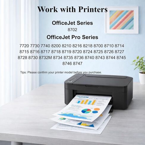 Compatible Ink Cartridges Replacement for HP 952XL Ink Cartridges Combo Pack to use with HP Officejet Pro 8710 7740 8720 8715 8210 8703 8732M Officejet 8702 Printers (4 Pack, BK/C/M/Y) in Kuwait