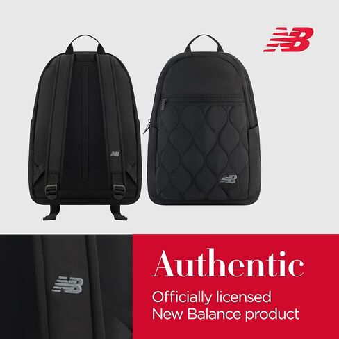 Concept One New Balance Laptop Backpack, Quilted Commuter Travel Bag for Men and Women, Black, 19 Inch in Saudi Arabia