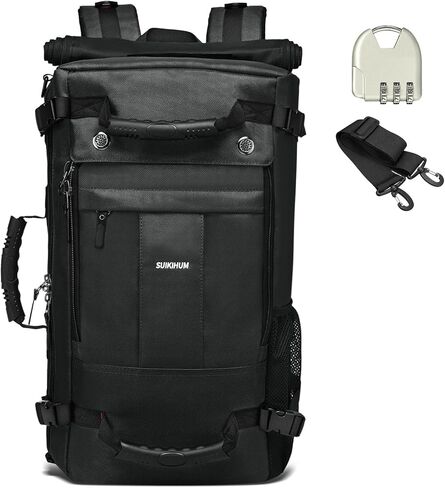 Large Travel Backpack, 17 Inch Laptop Backpack 40L Carry-On Bag Water-Resistant Flight Approved W/Shoulder Strap+Anti-theft Lock for Casual Travel Outdoor, Army Green in Saudi Arabia