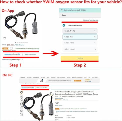 Dropwater Dowmstream Oxygen Sensor Compatible with Mitsubishi Outlander 2.4L Outlander Sport 2.0L Rear O2 Sensor 234-4114 in Saudi Arabia