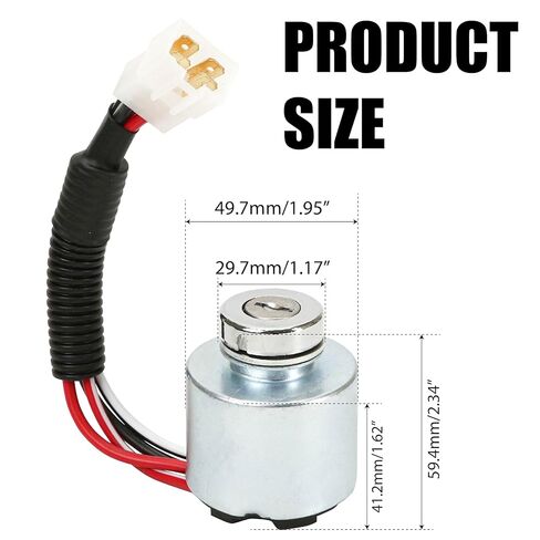 66101-55200 Ignition Switch with 2 Keys, Replacement for Kubota Tractors & Mowers BX22D, BX23D, BX2230, BX1500-BX2200, ZD18-ZD28, TG1860, G1700-G2460 in Kuwait