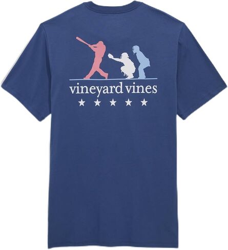 Vineyard Vines Men's Baseball Silo USA Short-Sleeve Pocket Tee in Saudi Arabia