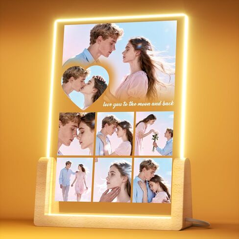 Valentines Day Gifts Personalized Spotify Plaque - Customized Photo Gift for Her Him, Acrylic Spotify Song Plaque - Custom Picture Frame Gifts for Girlfriend Boyfriend in Saudi Arabia