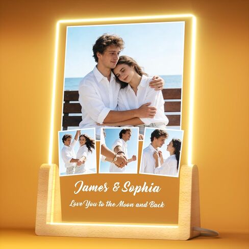 Valentines Day Gifts Personalized Spotify Plaque - Customized Photo Gift for Her Him, Acrylic Spotify Song Plaque - Custom Picture Frame Gifts for Girlfriend Boyfriend in Saudi Arabia