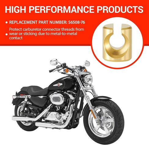 6 PCS Upgraded Throttle Idle Cable Ferrules Compatible with Harley 1996-2006 FLHR Road King 2009-2017 FXDF Fat Bob, End Joint Guide Nut Kit, Anti-Vibration Guide Nut for Carburetor Idle Control​​ ​​ in Kuwait