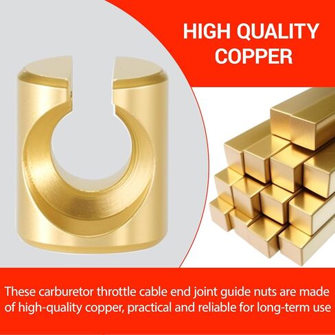 6 PCS Upgraded Throttle Idle Cable Ferrules Compatible with Harley 1996-2006 FLHR Road King 2009-2017 FXDF Fat Bob, End Joint Guide Nut Kit, Anti-Vibration Guide Nut for Carburetor Idle Control​​ ​​ in Kuwait