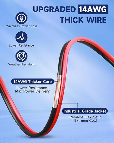 5FT 14AWG GC004 Extension Cable Compatible with NOCO Genius Chargers, Heavy Duty Quick Release X-Connect Adapter for GENIUS1 GENIUS2 GENIUS5 GENIUS10 G3500 G7200 in Saudi Arabia
