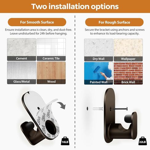 2 Pack Bronze Curtain Rods for Windows No Drilling 16 to 30 Inch, USFOOK 5/8 Inch No Drill Curtain Rod with 3M Adhesive Brackets, Apartment Friendly Drapery Rods with Round Finials in Kuwait