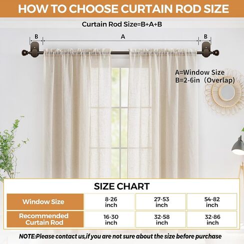 2 Pack Bronze Curtain Rods for Windows No Drilling 16 to 30 Inch, USFOOK 5/8 Inch No Drill Curtain Rod with 3M Adhesive Brackets, Apartment Friendly Drapery Rods with Round Finials in Kuwait