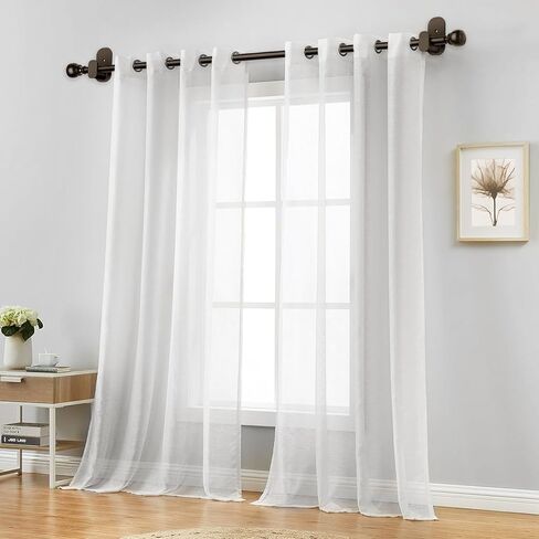 2 Pack Bronze Curtain Rods for Windows No Drilling 16 to 30 Inch, USFOOK 5/8 Inch No Drill Curtain Rod with 3M Adhesive Brackets, Apartment Friendly Drapery Rods with Round Finials in Kuwait