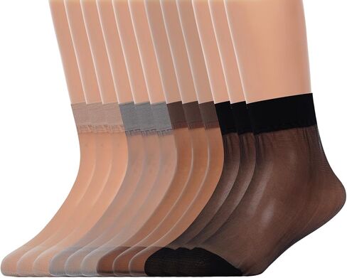 choyaxo 12 Pairs Sheer Ankle Socks Nylon Socks Summer Socks for Women in Saudi Arabia