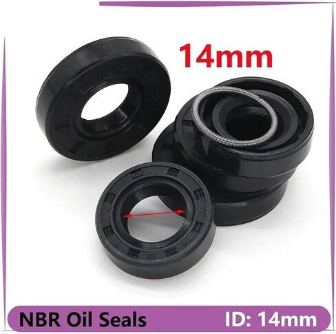 10pcs ID 14mm NBR Oil Seal TC-14 * 22/24/25/26/27/28/30/35 * 5/6/7/8/10mm Nitrile Rubber Shaft Double Lip Gasket Rubber Seal(14x30x7mm) in Saudi Arabia
