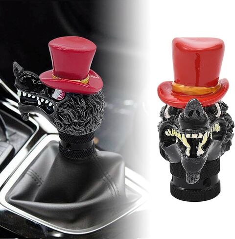 Hat Wolf Car Shift Knob for Manual Automatic Gearstick Modified, Gear Shifter Head Gear Knob Handle Car Accessories (Green) in Kuwait