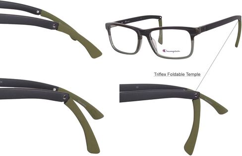 Champion Scorex C01 Eyeglasses Men's Black Olive Full Rim Rectangle Shape 60mm in Saudi Arabia