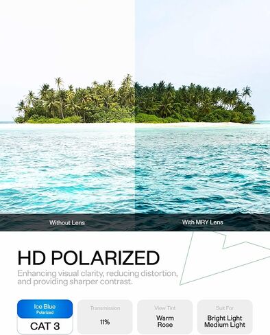 Mryok Replacement Lenses Compatible with Spy Optic Discord Lite Sunglasses, HD Polarized, UV Protection, Impact Resistant in Saudi Arabia