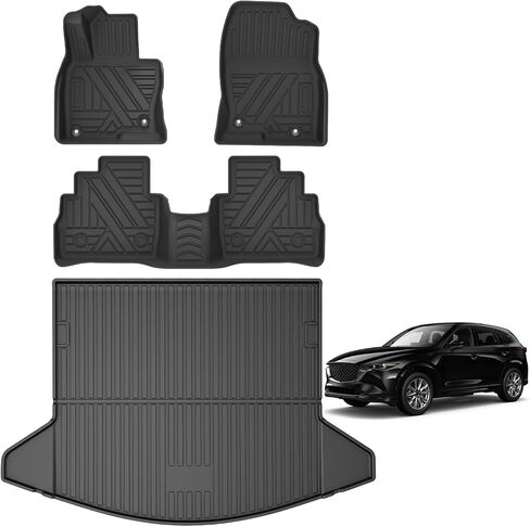 AOMSAZTO Floor Mats & Cargo Liner Compatible with Mazda CX-5 2017-2025: Custom Fit All Weather Car Mats, Black in Saudi Arabia