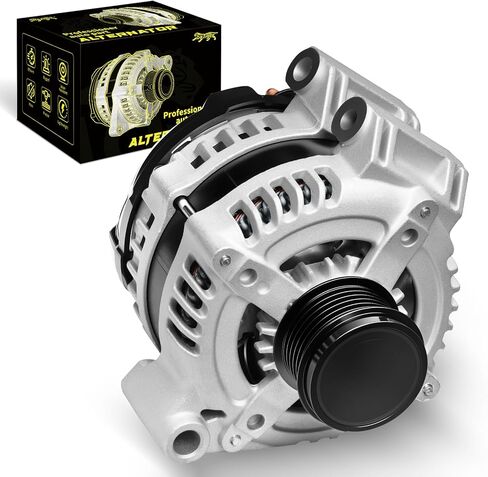 Oktiger Upgraded Alternator for Chrysler Town and Country 2011 2012 2013 2014 2015 2016 3.6L, for Dodge Grand Caravan 2011-2018, Journey Avenger, 12V 160A Clockwise 6-Groove Pulley, OE 04801624AD in Kuwait