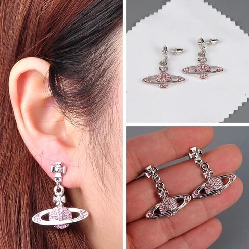 Colorful Earrings of Saturn for Women Saturn Earrings for Women Shining Punk Saturn Ear Studs(Gold) in Saudi Arabia