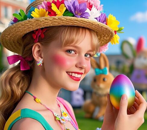 Easter Earrings for Women,Cute Bunny Egg Stud Earrings Hypoallergenic zirconia Rabbit Dangle Earring Easter Costume Holiday Jewelry in Saudi Arabia