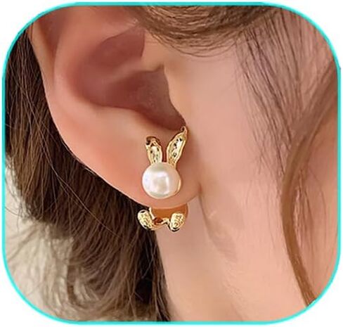 Easter Earrings for Women,Cute Bunny Egg Stud Earrings Hypoallergenic zirconia Rabbit Dangle Earring Easter Costume Holiday Jewelry in Saudi Arabia