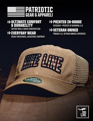 Nine Line Old Favorite Trucker Hat Camo Collection - Vintage Classic Design - Unisex Hat - Adjustable Snapback in Kuwait