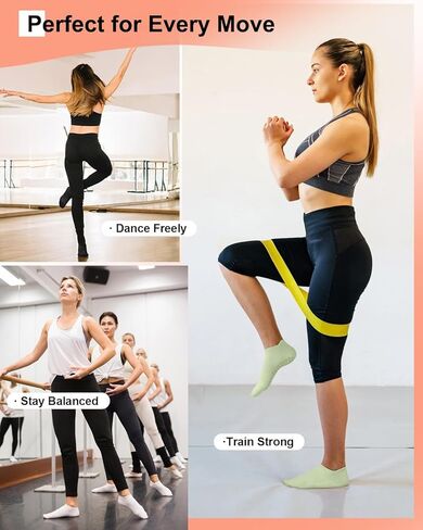 3 Pairs Pilates Socks,Non-Slip Athletic Socks,Breathable Cotton Socks with Grip,Comfortable and Durable for Yoga,Pilates in Saudi Arabia