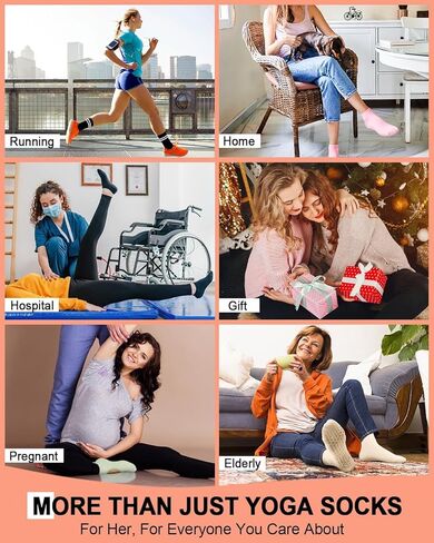 3 Pairs Pilates Socks,Non-Slip Athletic Socks,Breathable Cotton Socks with Grip,Comfortable and Durable for Yoga,Pilates in Saudi Arabia