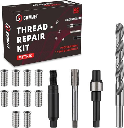 M5X0.8 Metric Thread Repair Kit, with M5X0.8X7.6MM Stainless Steel Insert Qty 10 in Saudi Arabia