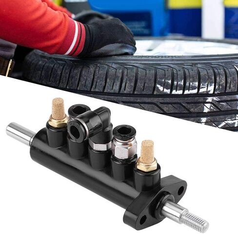 KIMISS Car Air Control Valve Foot Pedal Valve for Tire Changer Machine Supplies Tool Type A,Aluminum Alloy (Black)(B) in Kuwait