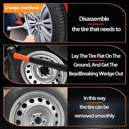 مطرقة إطارات مقاس 20 بوصة مع تصميم قاطع خرز للإطارات لسهولة إزالة الإطارات، أداة شديدة التحمل لصيانة الإطارات وإصلاحها، تناسب السيارات والدراجات النارية والمركبات الرباعية والجرارات وإزالة إطارات in Kuwait