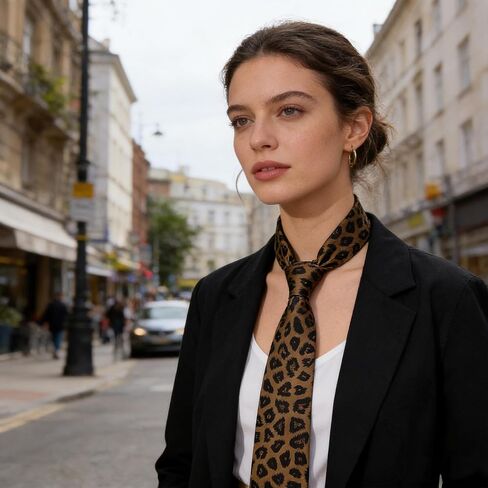 Leopard Necktie for Women Men, 2.8 Inch Wide Skinny Novelty Animal Print Cheetah Tie for Party Business Wedding Party Casual Fashion in Kuwait