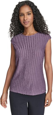 Calvin Klein Women's Extented Shoulder Crew Neck Blouse in Saudi Arabia