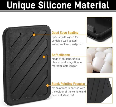 JERBOR 4 قطعة غطاء جيب للسكك الحديدية من السيليكون مناسب لفورد رينجر 1983-2011 سرير السكك الحديدية حصة جيب المقابس أغطية الفتحات in Kuwait