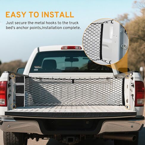 Cargo Net for Pickup Truck Bed Compatible with Chevrolet Chevy Colorado/GMC Canyon z71 AT4 Denali Crew Cab 2000-2025 2026 Accessories Mesh Carrier Organizer Storage Netting Automotive Grocery in Kuwait