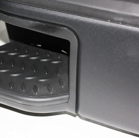 Rear Step Bumper Strap Fit for 2007-2013 Chevrolet Silverado/GMC Sierra 1500 Black Steel Bumper Sensorless Holes with Side Mats and License Plate Lights in Kuwait