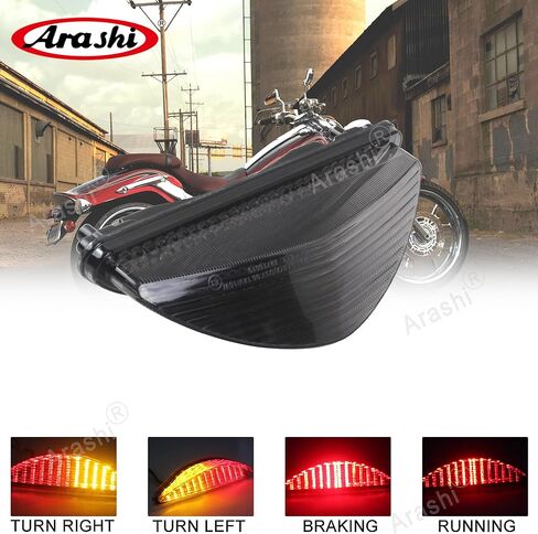 Arashi LED Taillight for Yamaha Raider 2008-2010, Motorcycle Replacement Accessories Parts Turn Signal Brake Tail light Integrated Clear Lens in Kuwait