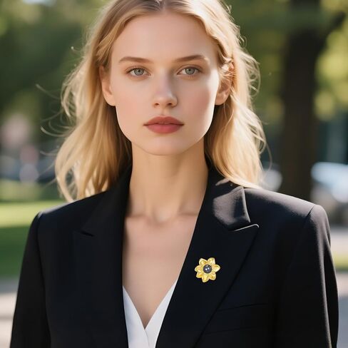 بروش زهرة الماس للنساء، دبابيس لؤلؤ المياه العذبة السوداء من الفضة الإسترليني عيار 925 مع ألماس مختبري للملابس، ودبابيس الزهور والمجوهرات هدايا عيد الميلاد وعيد ميلاد الأم in Kuwait