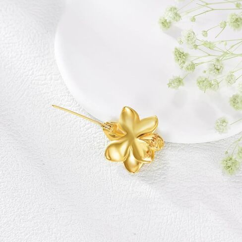 بروش زهرة الماس للنساء، دبابيس لؤلؤ المياه العذبة السوداء من الفضة الإسترليني عيار 925 مع ألماس مختبري للملابس، ودبابيس الزهور والمجوهرات هدايا عيد الميلاد وعيد ميلاد الأم in Kuwait